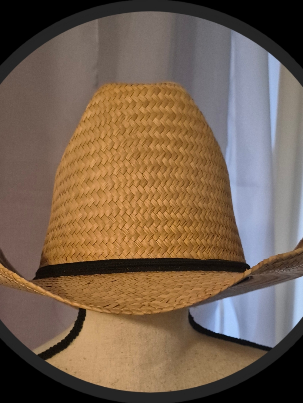 Santo Nina Vintage Ranchero Natural Straw/Palm Leaf Cowboy Hat with Black Band